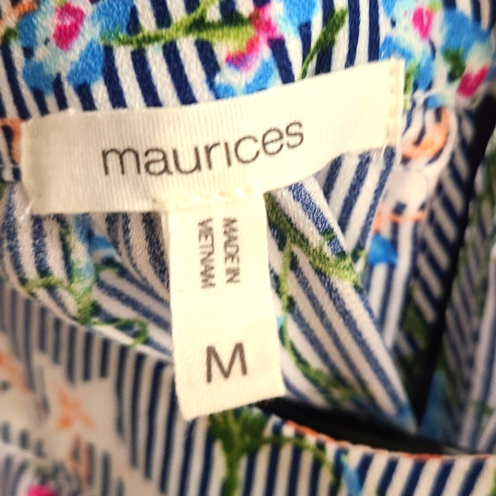 Maurice's Striped Floral Dress size Medium - Picture 7 of 7